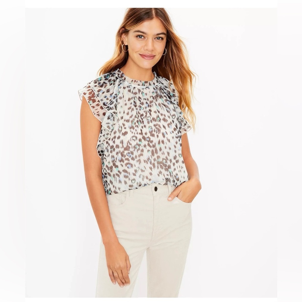 LOFT Flutter Sleeve Top
